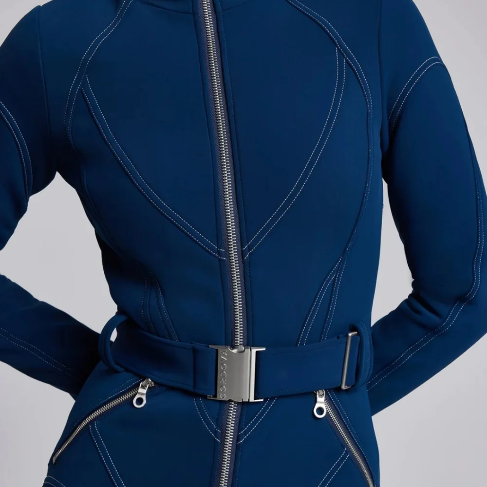 Chic Blue Belted Jumpsuit - Picture 12 of 16